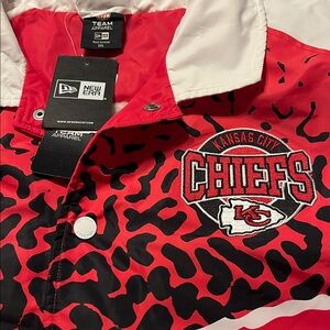 New Era Red and Black Kansas City Chiefs Jacket 3X